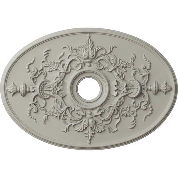 Ekena Millwork Alexa Medallion (Canopies up to 5 5/8"), 30 3/4"W x 21 1/4"H x 3 7/8"ID x 1 5/8"P, Pot of Cream CM21X30ALPCF - main